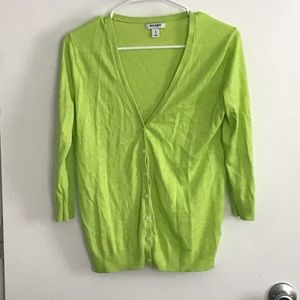 Lime green cardigan